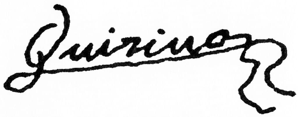 Firma del Maestro Quirino De Ieso