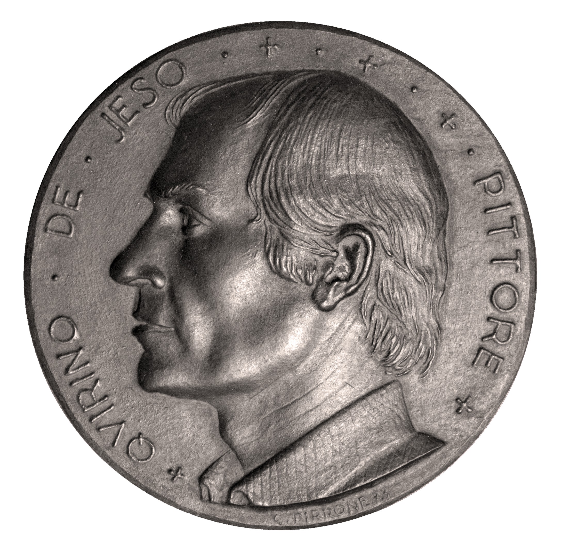 Medaglione in bronzo di Quirino De Ieso Senior - Opere di Giuseppe Pirrone